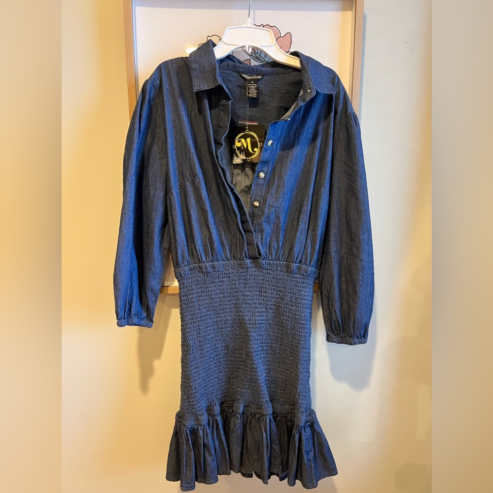 Denim mini dress